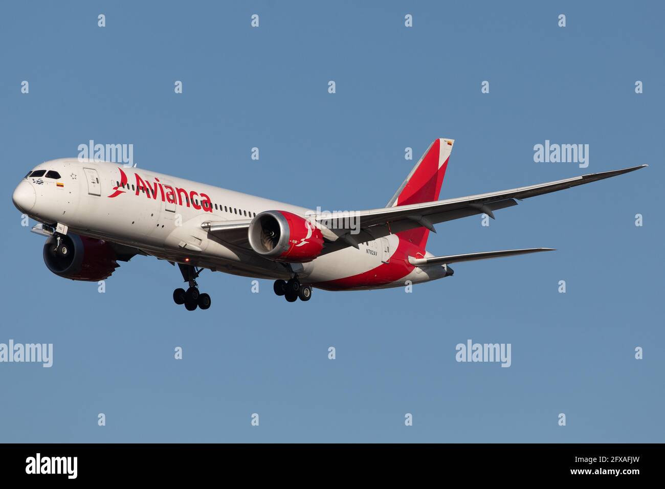london-united-kingdom-feb-10-2020-avianca-av-ava-approaching