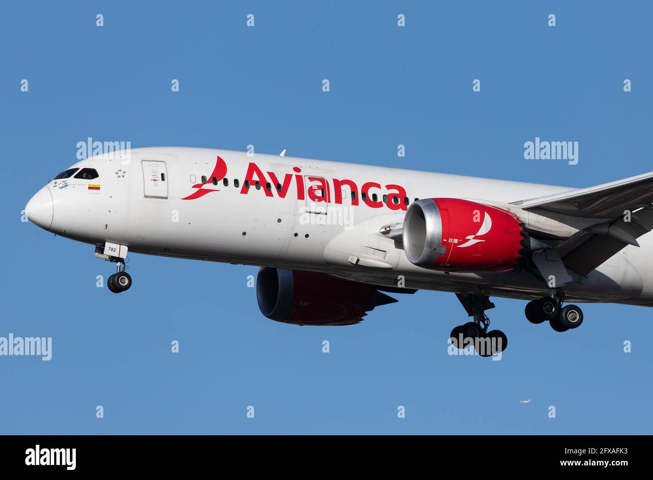 london-united-kingdom-feb-10-2020-avianca-av-ava-approaching