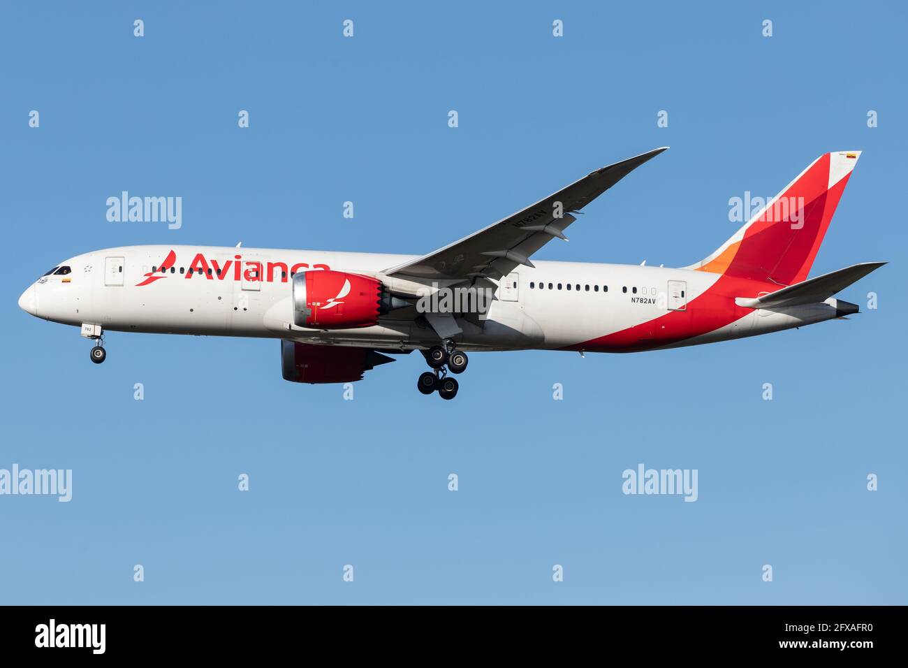 london-united-kingdom-feb-10-2020-avianca-av-ava-approaching