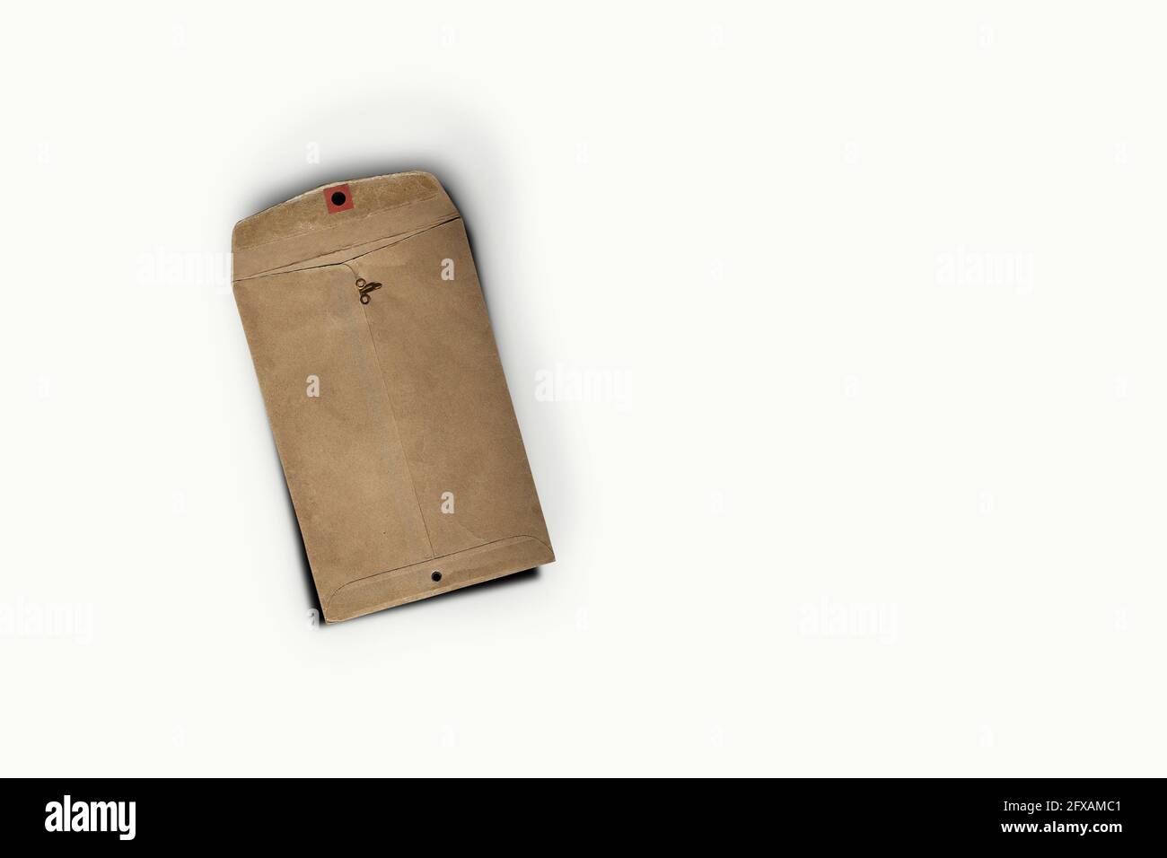 Isolated shot of closed an old envelope on white background Stock Photo ...