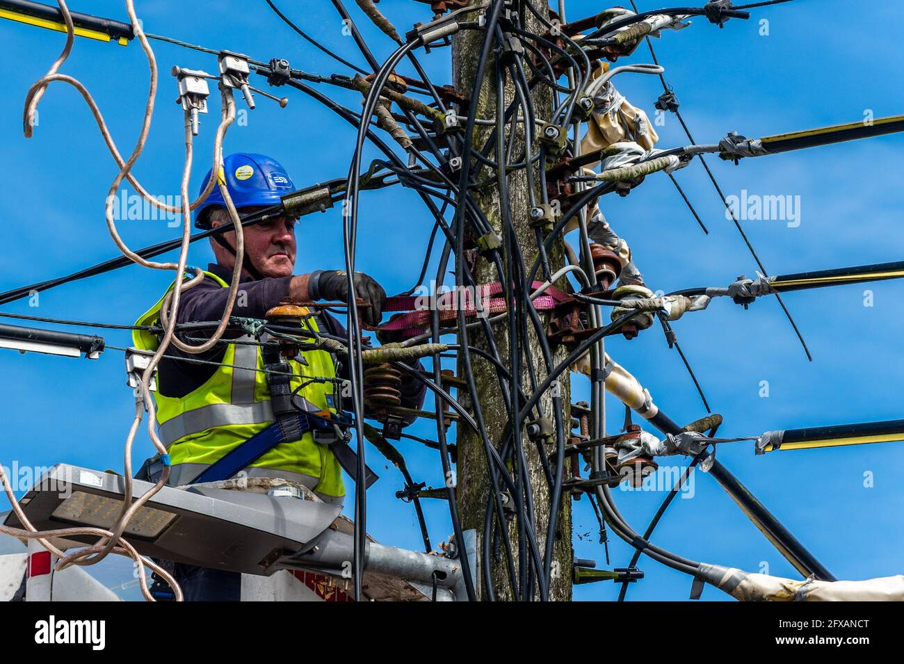 ESB Networks, Ireland, Repairing Downed Electricity Cables In 