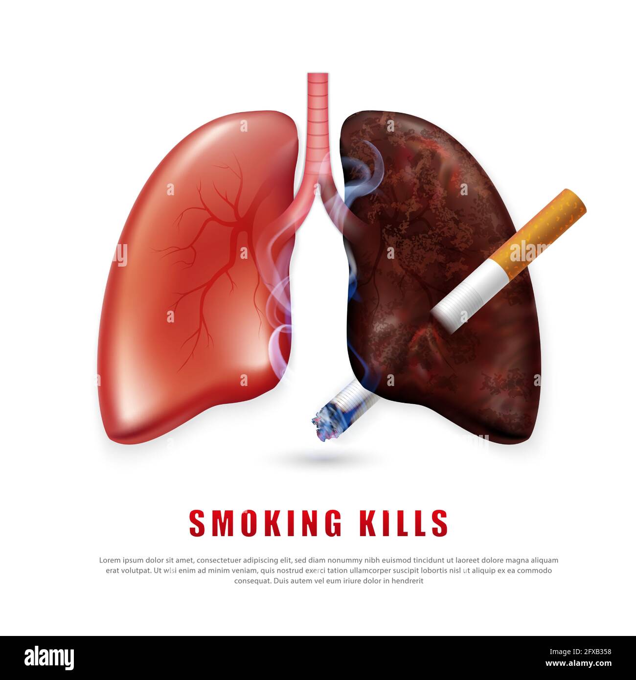 Stop smoking campaign illustration no cigarette for health ...