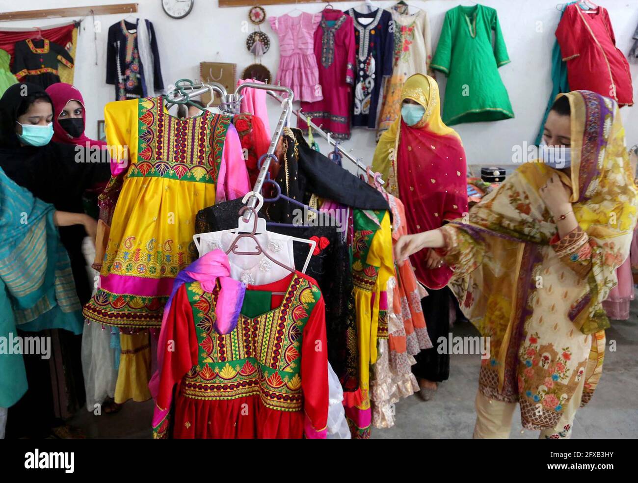Readymade garments for sale at Numaish-2015 Stock Photo - Alamy