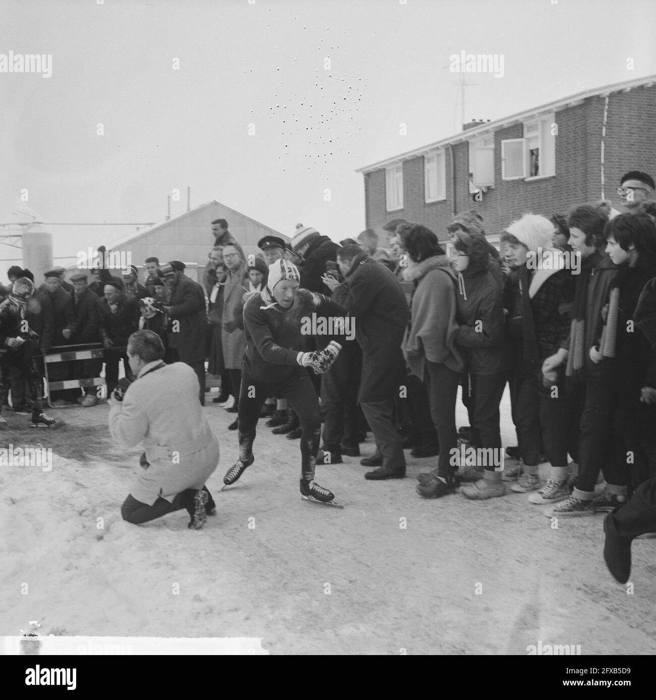 Elfstedentocht 1963, January 18, 1963, skating, sports, The Netherlands, 20th century press agency photo, news to remember, documentary, historic photography 1945-1990, visual stories, human history of the Twentieth Century, capturing moments in time Stock Photo