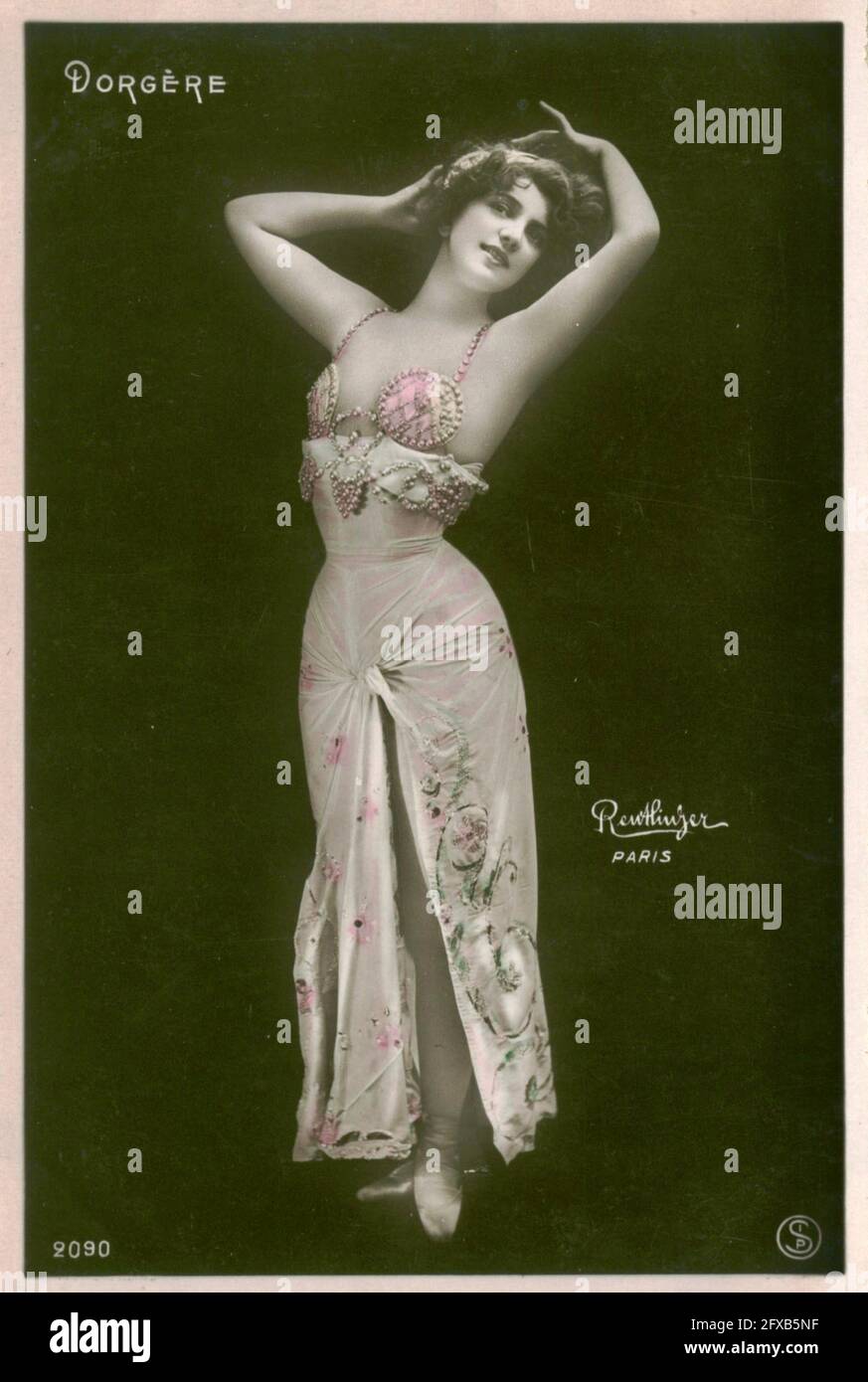 Léopold-Émile Reutlinger vintage photograph of Arlette Dorgère french actress, singer and dancer. Stock Photo