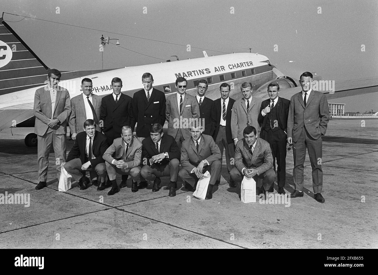 Sparta eleven at Zestienhoven, August 14, 1965, teams, The Netherlands, 20th century press agency photo, news to remember, documentary, historic photography 1945-1990, visual stories, human history of the Twentieth Century, capturing moments in time Stock Photo