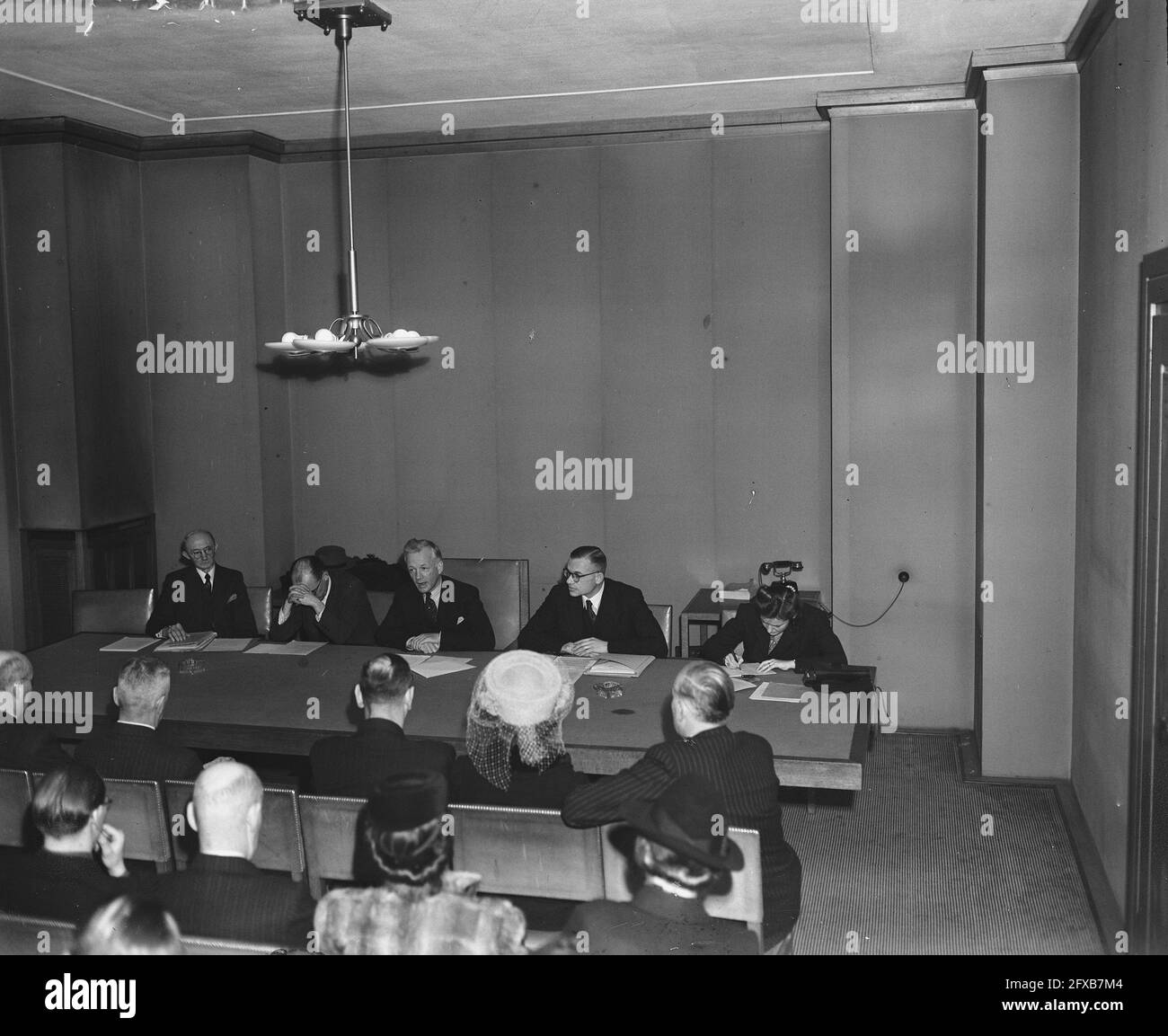 Installation National Demobilization Council, January 17, 1948, commissions, The Netherlands, 20th century press agency photo, news to remember, documentary, historic photography 1945-1990, visual stories, human history of the Twentieth Century, capturing moments in time Stock Photo
