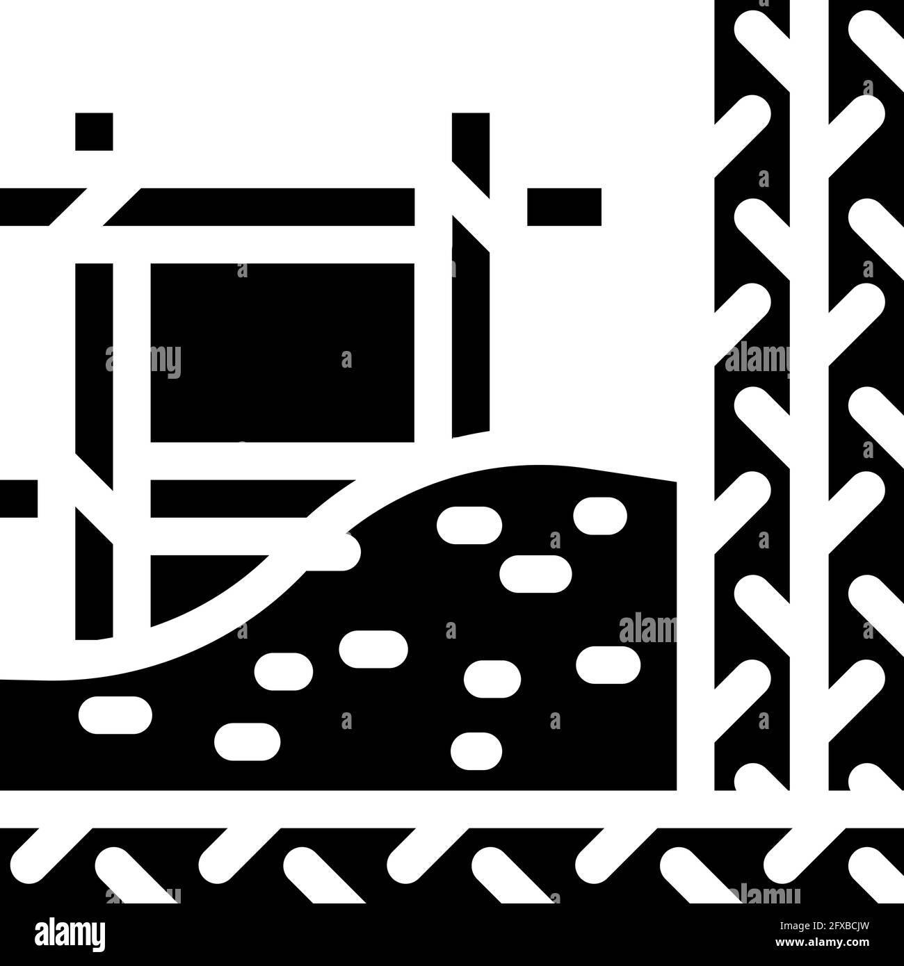 armature building material glyph icon vector illustration Stock Vector ...