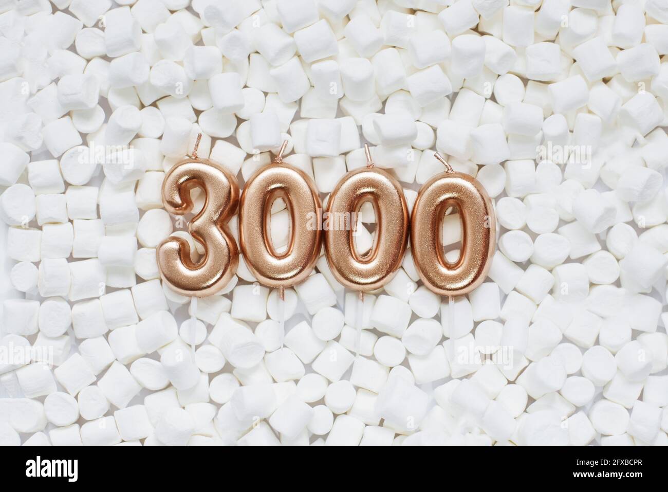 3000 followers card. Template for social networks, blogs. Background ...