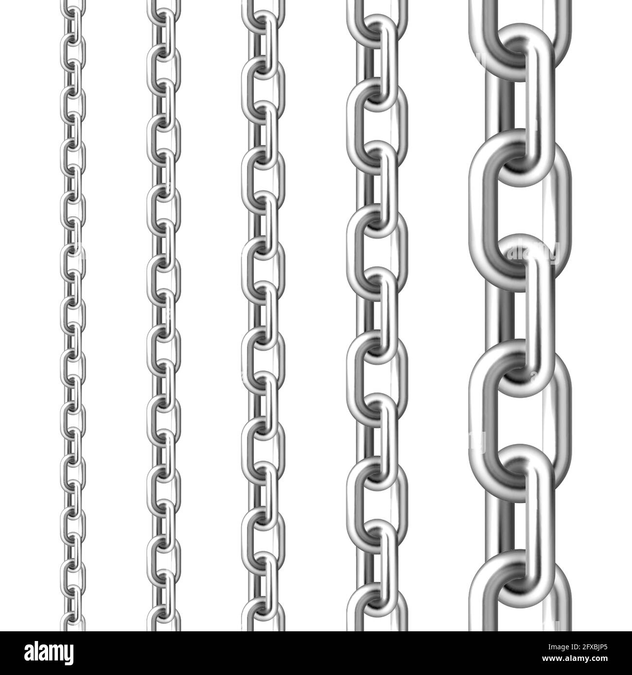Metal chain seamless pattern metallic industrial Vector Image