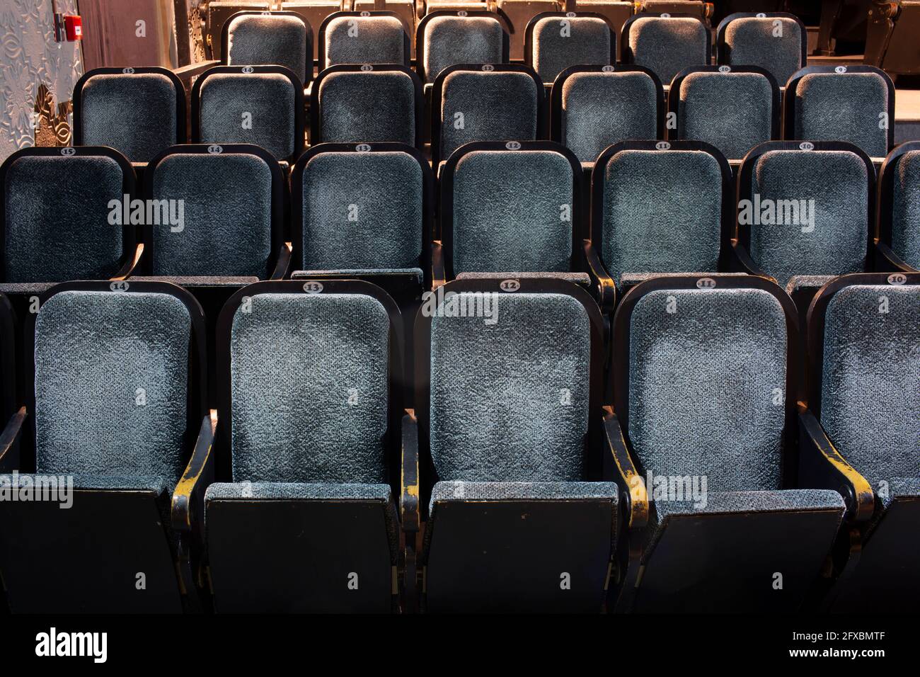 Seats in empty theater Stock Photo