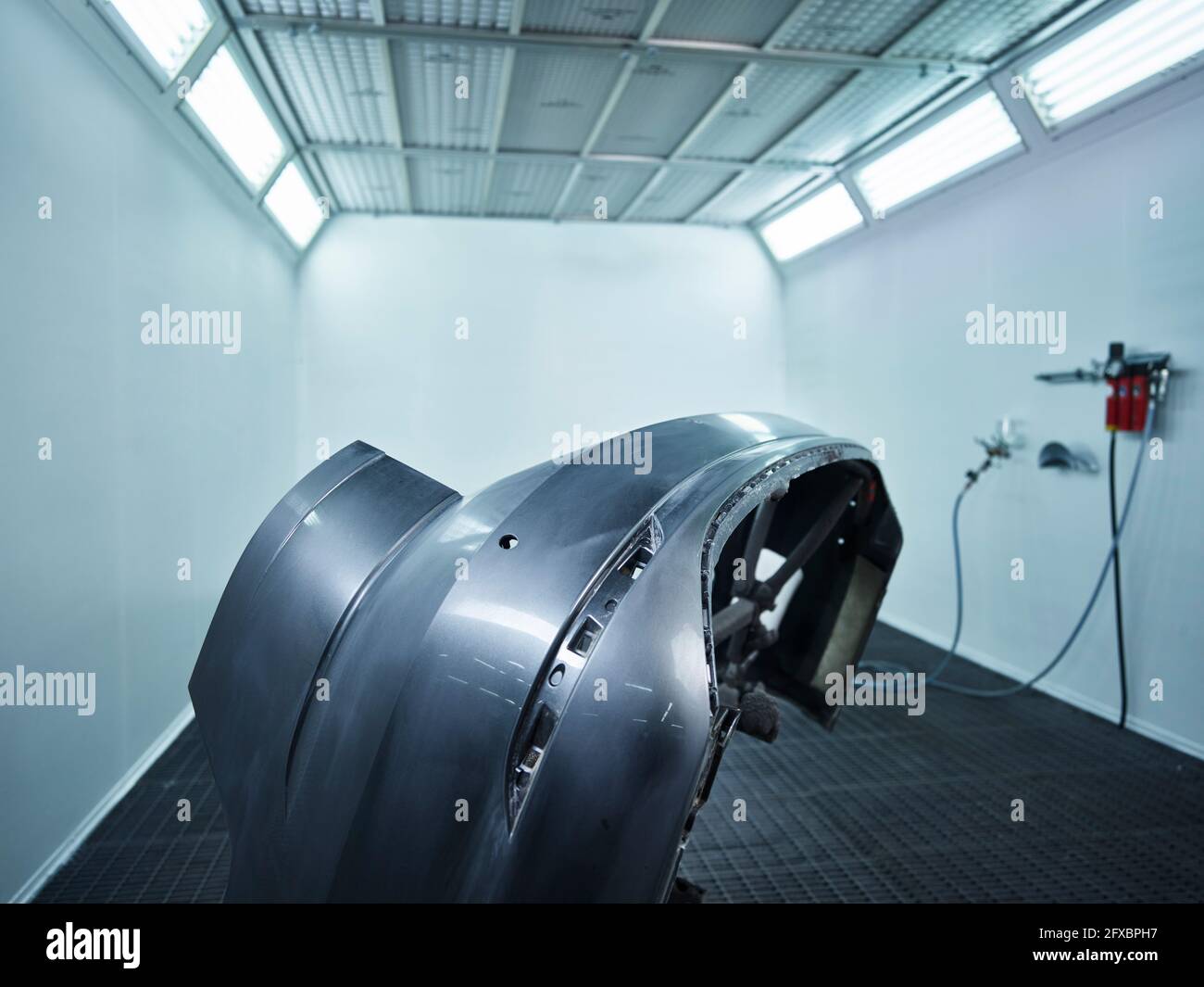 Vehicle part at auto repair shop Stock Photo