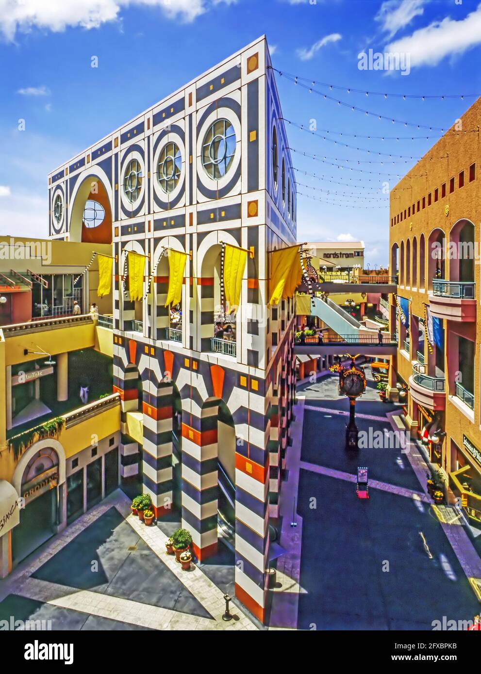 View of Horton Plaza shopping mall in San Diego, California Stock Photo