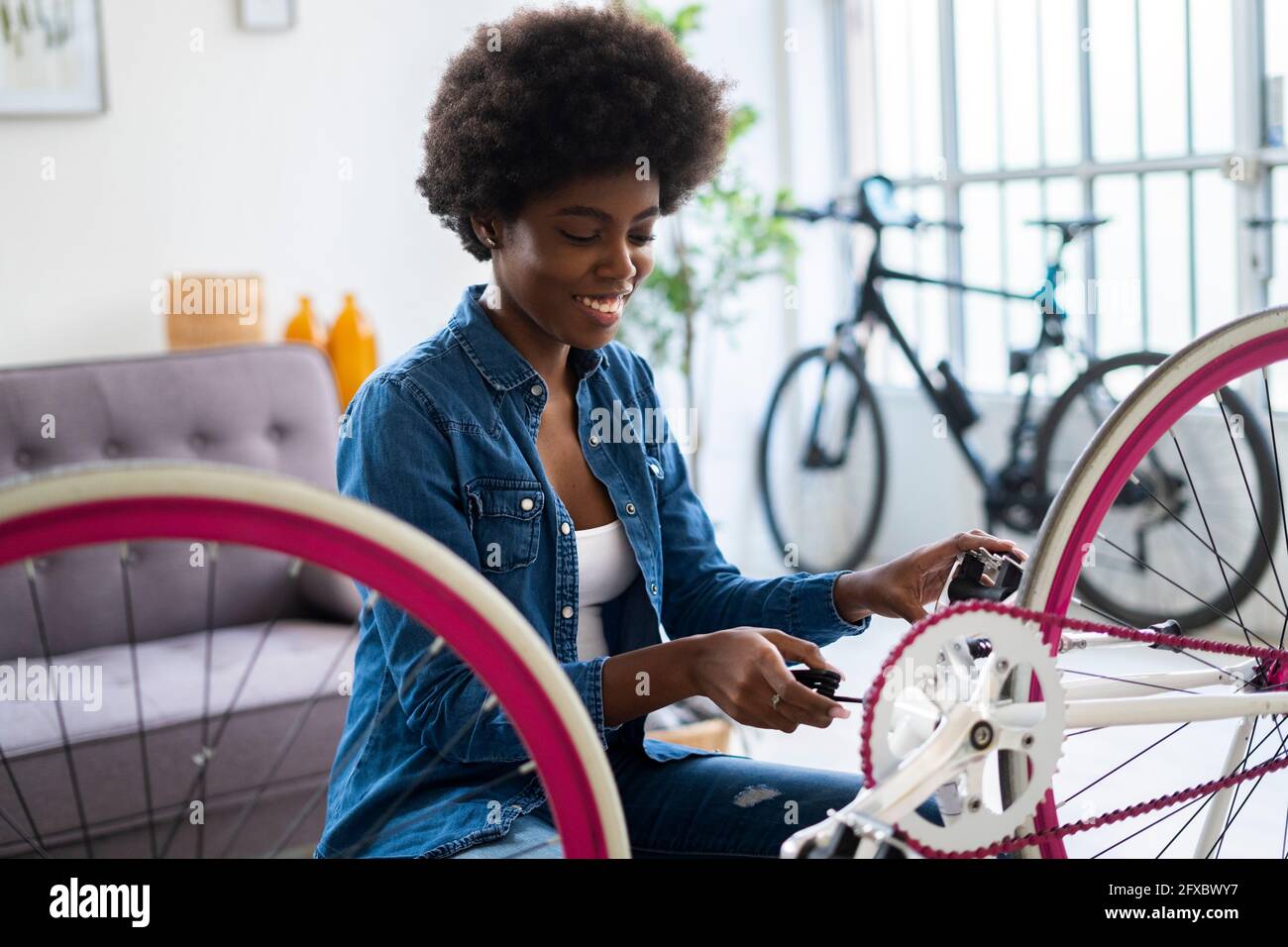 Fixing up online a bike