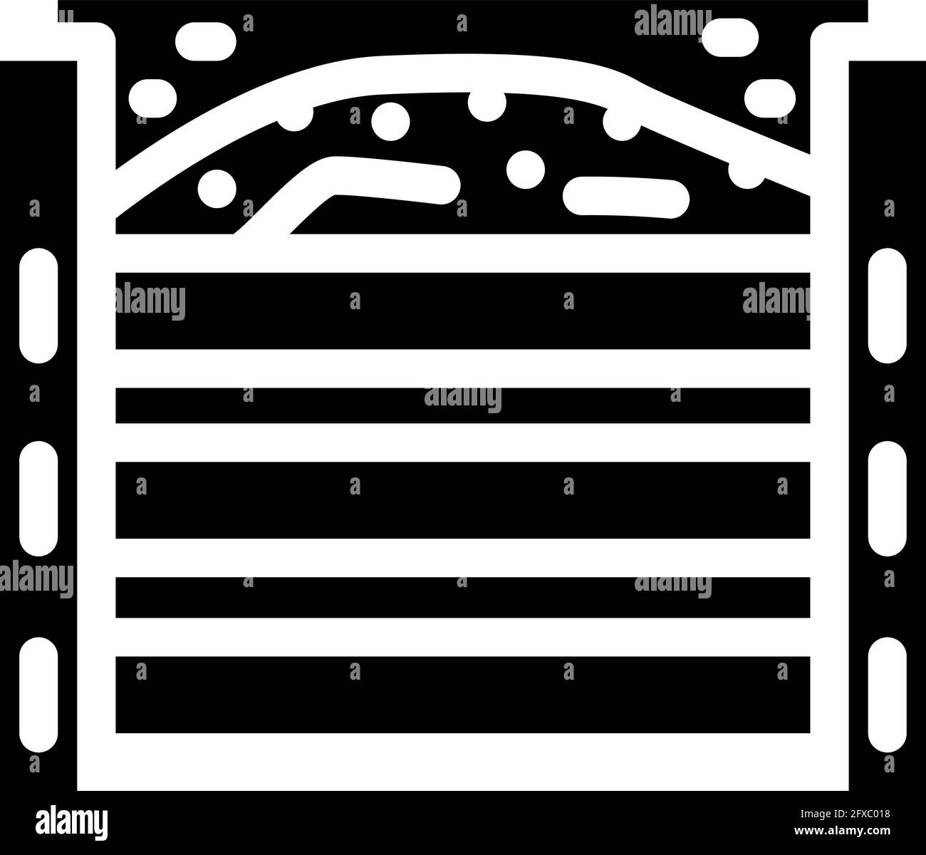 homemade composter glyph icon vector illustration Stock Vector Image ...