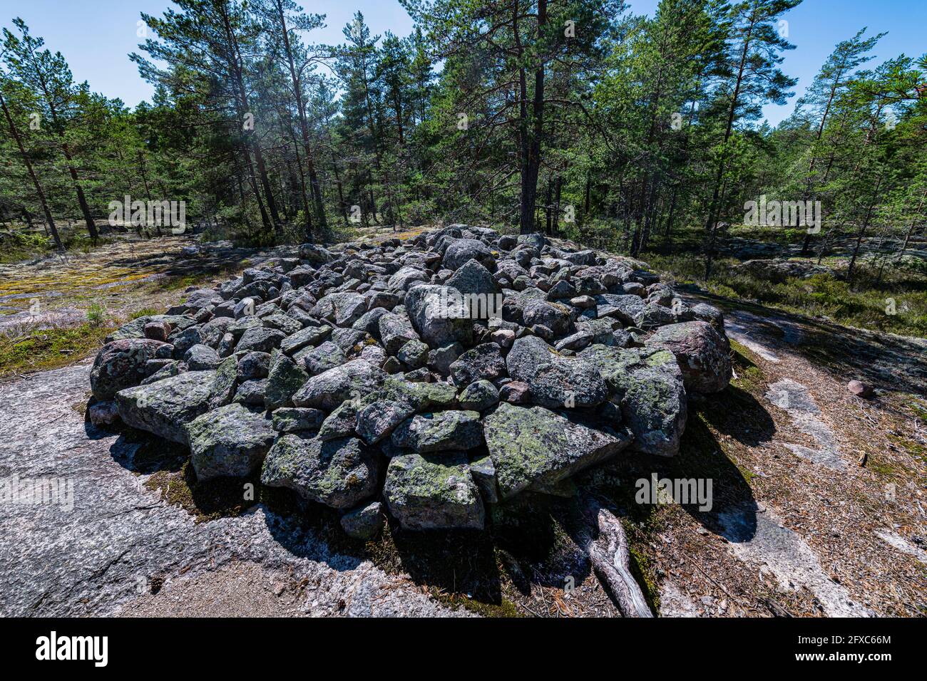 Finland, Rauma, Bronze Age burial site of Sammallahdenmaki Stock Photo