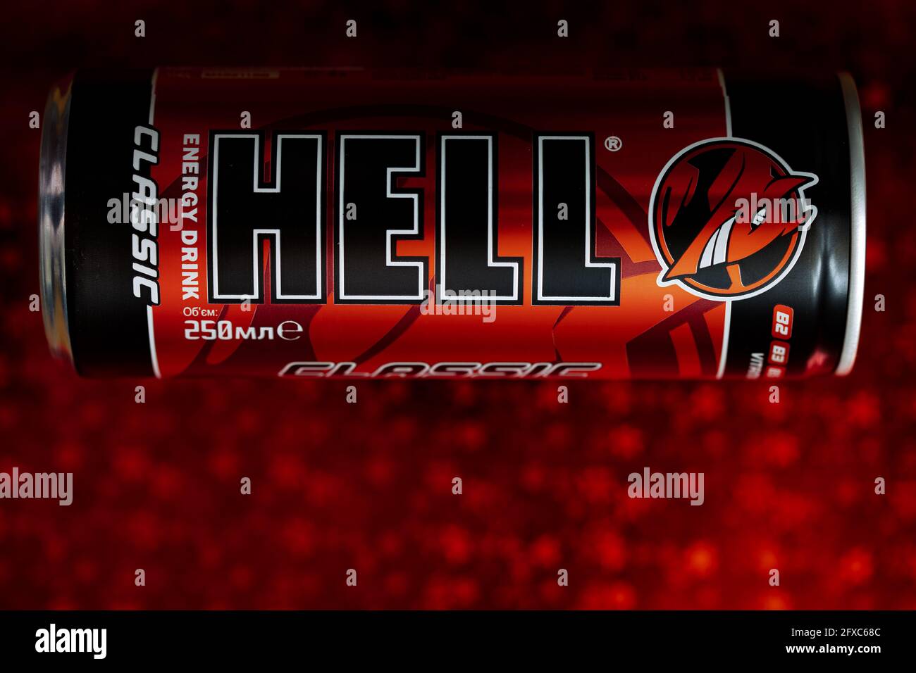 Szikszó, Hungary May 24, 2021 Hell Energy Drink , popular energy