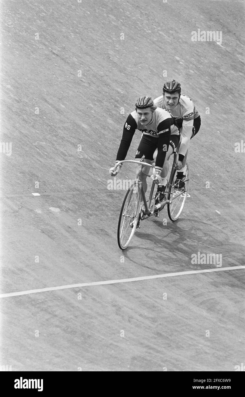 National track championships cycling; tandem Veldt-Pieters, July 27 1978, Cycling, tandems, The Netherlands, 20th century press agency photo, news to remember, documentary, historic photography 1945-1990, visual stories, human history of the Twentieth Century, capturing moments in time Stock Photo