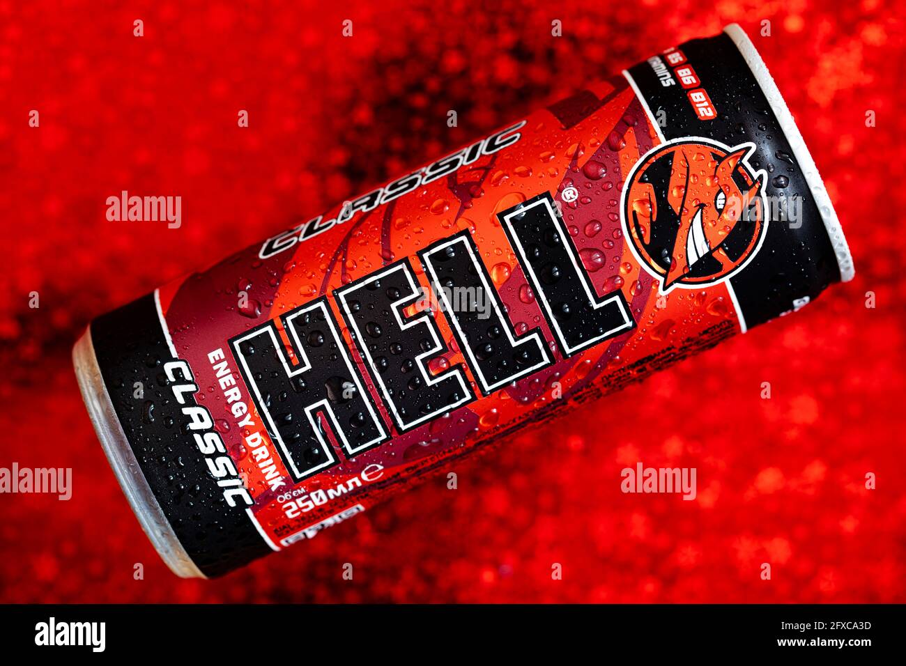 Szikszó, Hungary May 24, 2021 Hell Energy Drink , popular energy