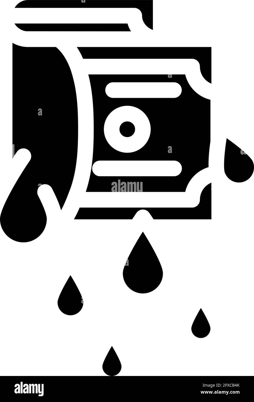 money laundering glyph icon vector illustration Stock Vector