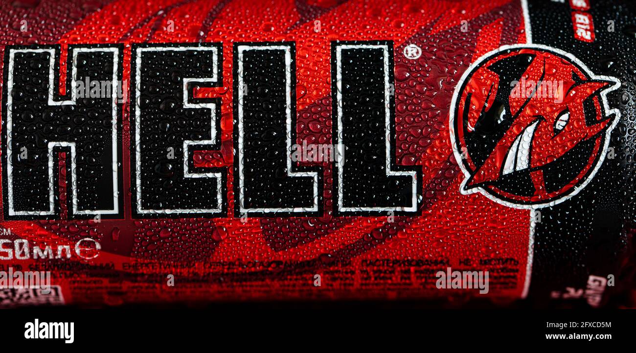 Szikszó, Hungary May 24, 2021 Hell Energy Drink , popular energy