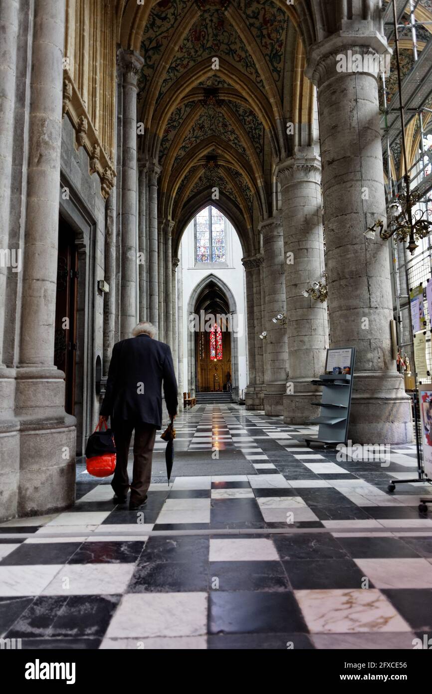Cathédrale Saint-Paul, Liège, Belgique Stock Photo
