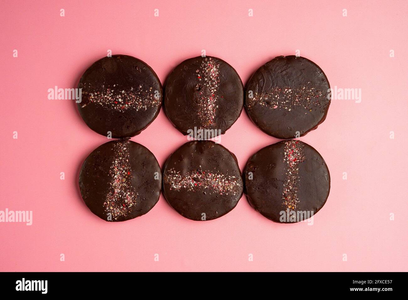 Chocolate peppermint cookies Stock Photo