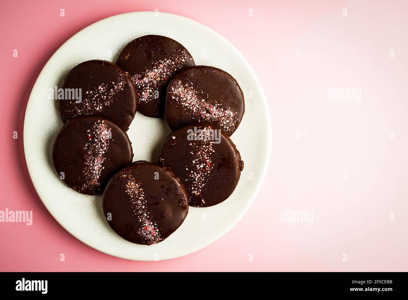 Chocolate peppermint cookies Stock Photo