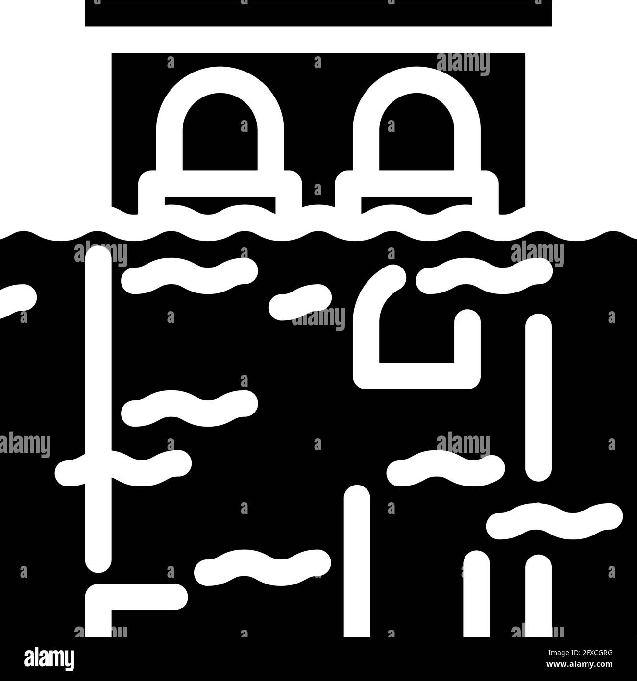 flood disaster glyph icon vector illustration Stock Vector Image & Art ...