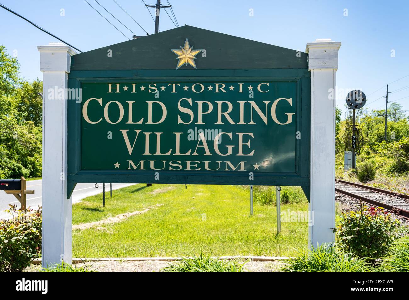 sign for the Historic Cold Spring Village Museum in Cape May, New