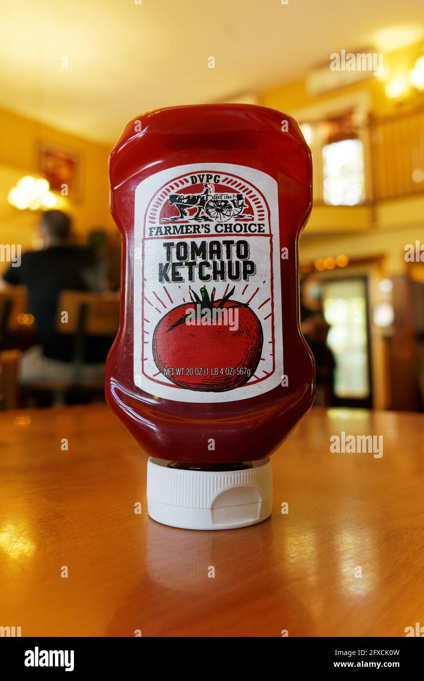 Galloway, NJ May 13, 2021 Farmer's Choice ketchup is produced for