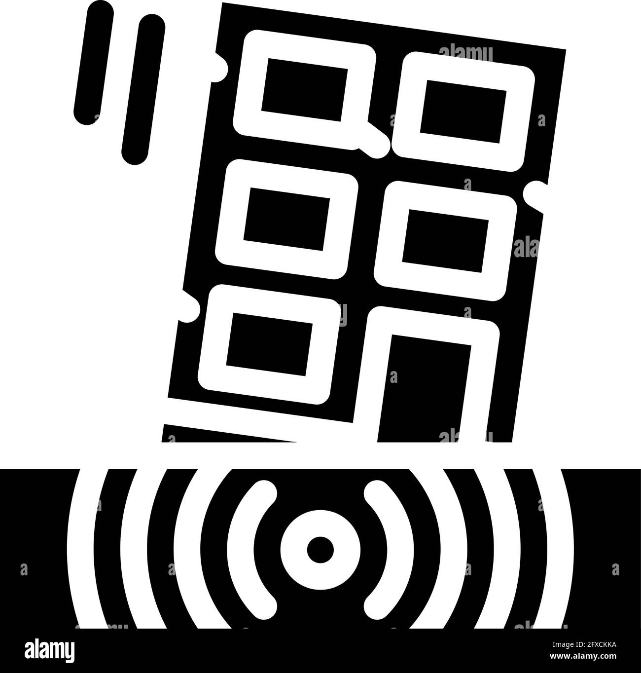 earthquake disaster glyph icon vector illustration Stock Vector Image ...