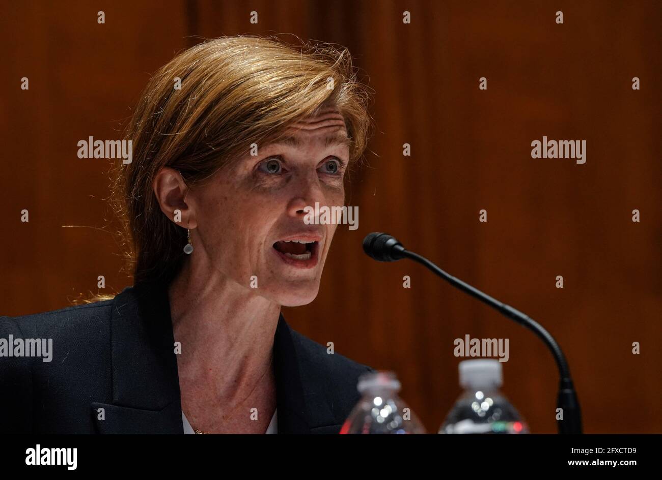 Washington, DC, United States. 26th May, 2021. USAID Administrator Samantha Power testifies before the State, Foreign Operations and Related Programs Subcommittee at a hearing on proposed budget estimates and justification for FY2022 for the U.S. Agency for International Development (USAID) on Capitol Hill on Wednesday, May 26, 2021 in Washington, DC. Photo by Jemal Countess/UPI Credit: UPI/Alamy Live News Stock Photo
