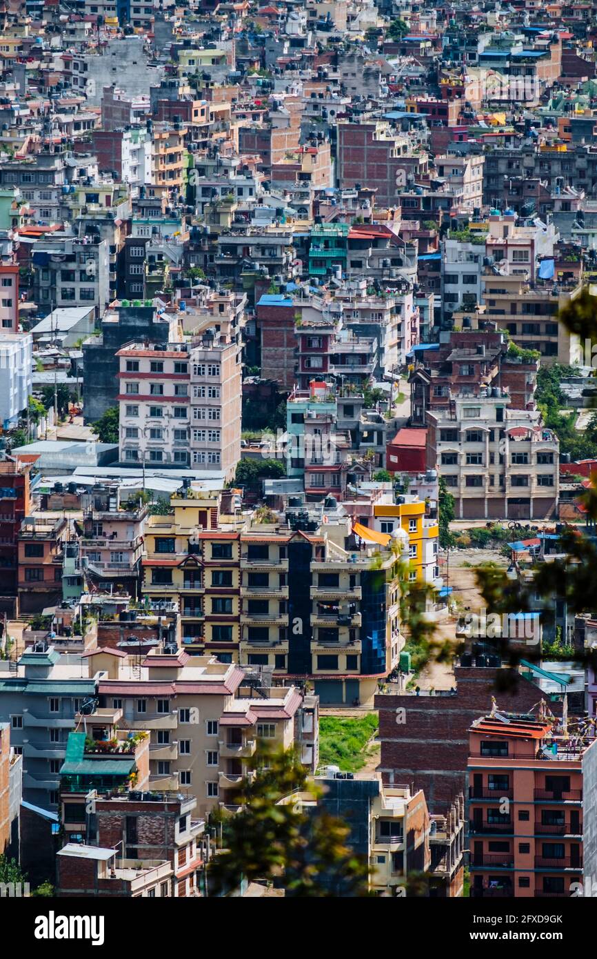 Colorful city houses of Kathmandu, Nepal Stock Photo Alamy