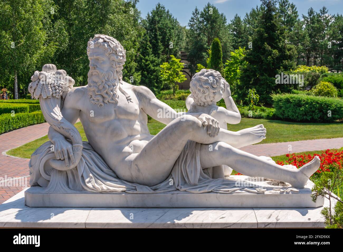 Sculptures in the park of the Mezhyhirya Residence, Ukraine Stock Photo