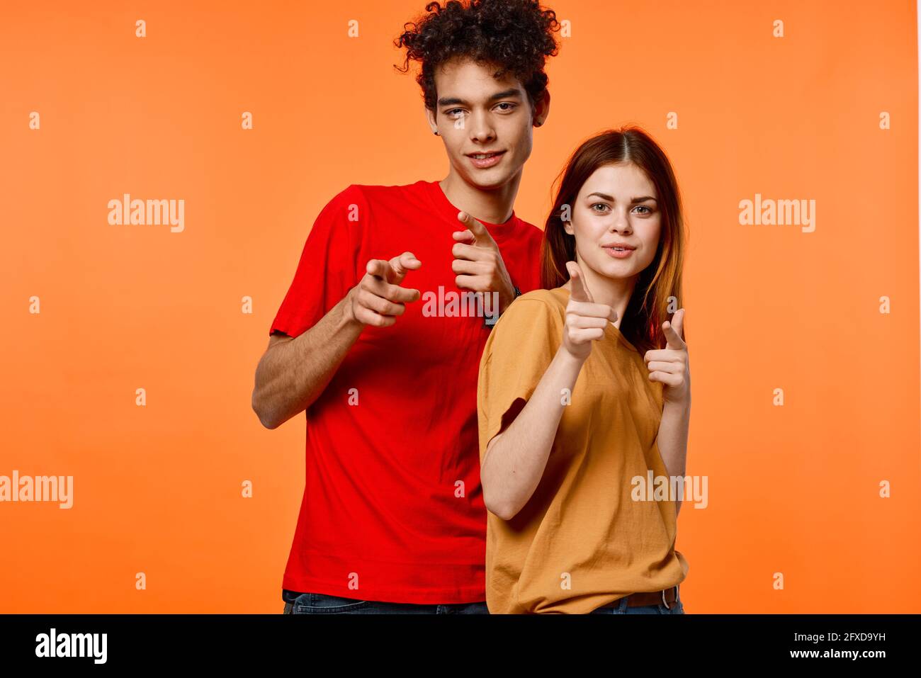 Wearing Orange T Shirts High Resolution Stock Photography and Images ...