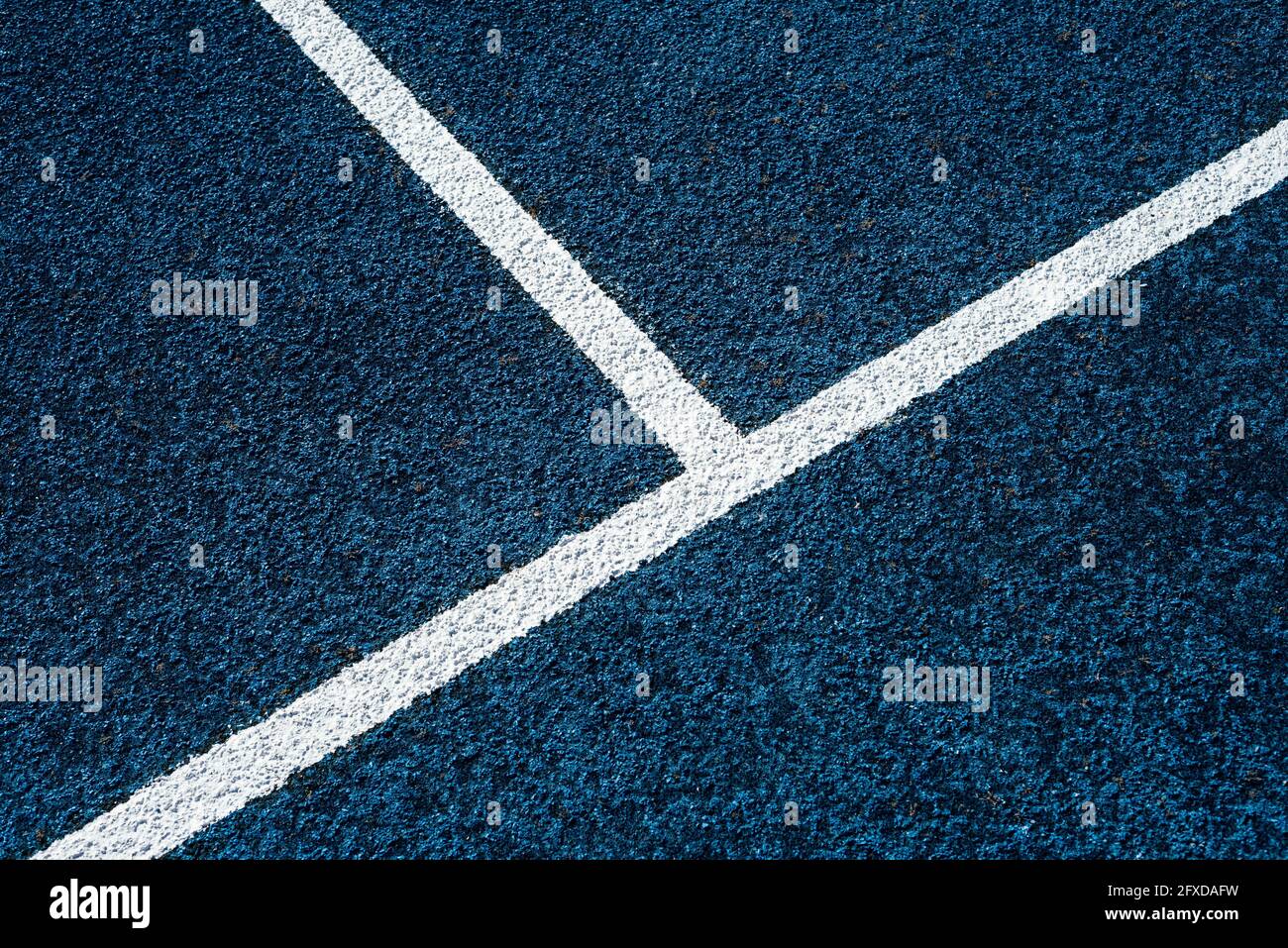 Lines and marks on sports stadium running track Stock Photo Alamy