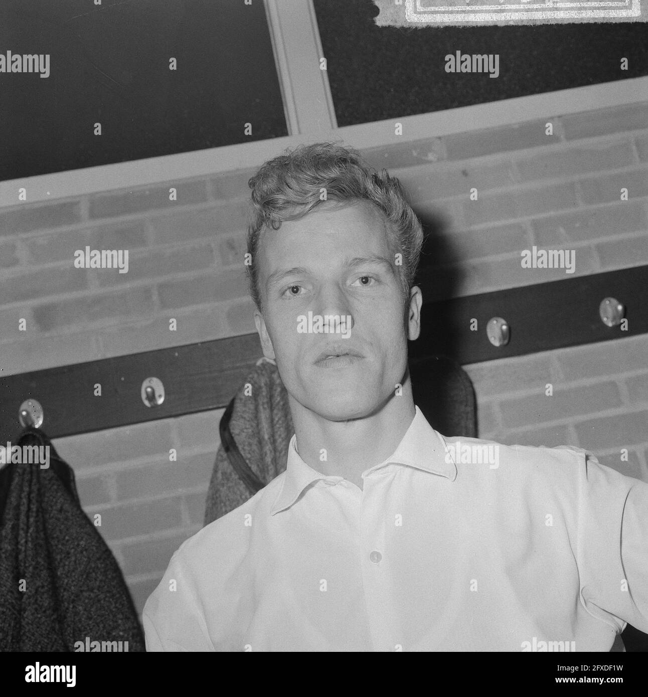 Players DWS Huub Lenz (head), March 4, 1965, PLAYERS, sports, soccer, The Netherlands, 20th century press agency photo, news to remember, documentary, historic photography 1945-1990, visual stories, human history of the Twentieth Century, capturing moments in time Stock Photo