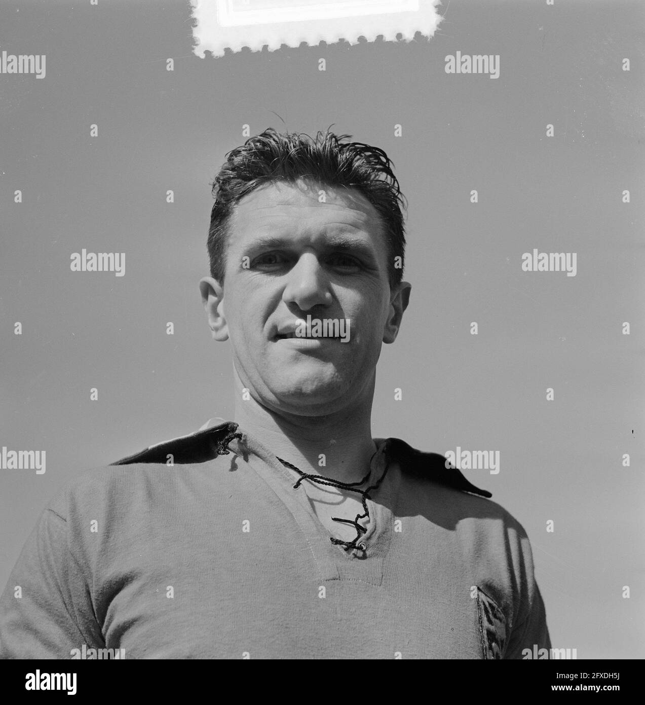 Sport heads soccer players Belgium Mermans, April 19, 1953, sport