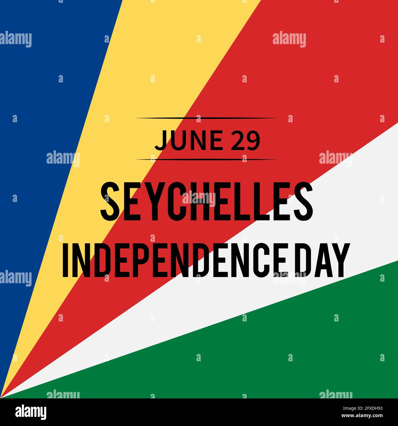 Seychelles Independence Day typography poster. National holiday celebrated on June 29. Vector template for banner, greeting card, flyer, etc Stock Vector Image & Art - Alamy