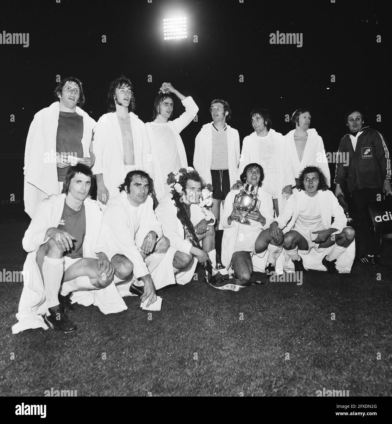 Nec against Ajax 1-3 (KNVB cup); game moments, 12 October 1975, sport,  soccer, The Netherlands, 20th century press agency photo, news to remember,  documentary, historic photography 1945-1990, visual stories, human history  of