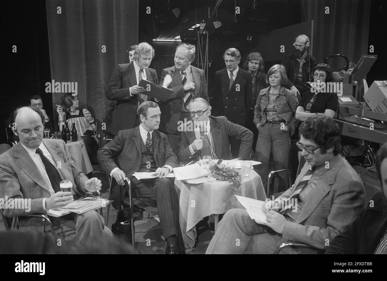State elections; from left to right Aantjes ARP, De Brauw DS7 Van Thijn, above Andriessen KVP and Kruisinga CHU, March 27, 1974, elections, The Netherlands, 20th century press agency photo, news to remember, documentary, historic photography 1945-1990, visual stories, human history of the Twentieth Century, capturing moments in time Stock Photo