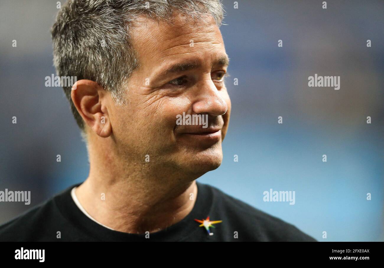 St. Petersburg, USA. 14th June, 2019. Tampa Bay Rays owner Stu Sternberg on the field before the a game on June 14, 2019, at Tropicana Field in St. Petersburg, Fla. (Photo by Monica Herndon/Tampa Bay Times/TNS/Sipa USA) Credit: Sipa USA/Alamy Live News Stock Photo