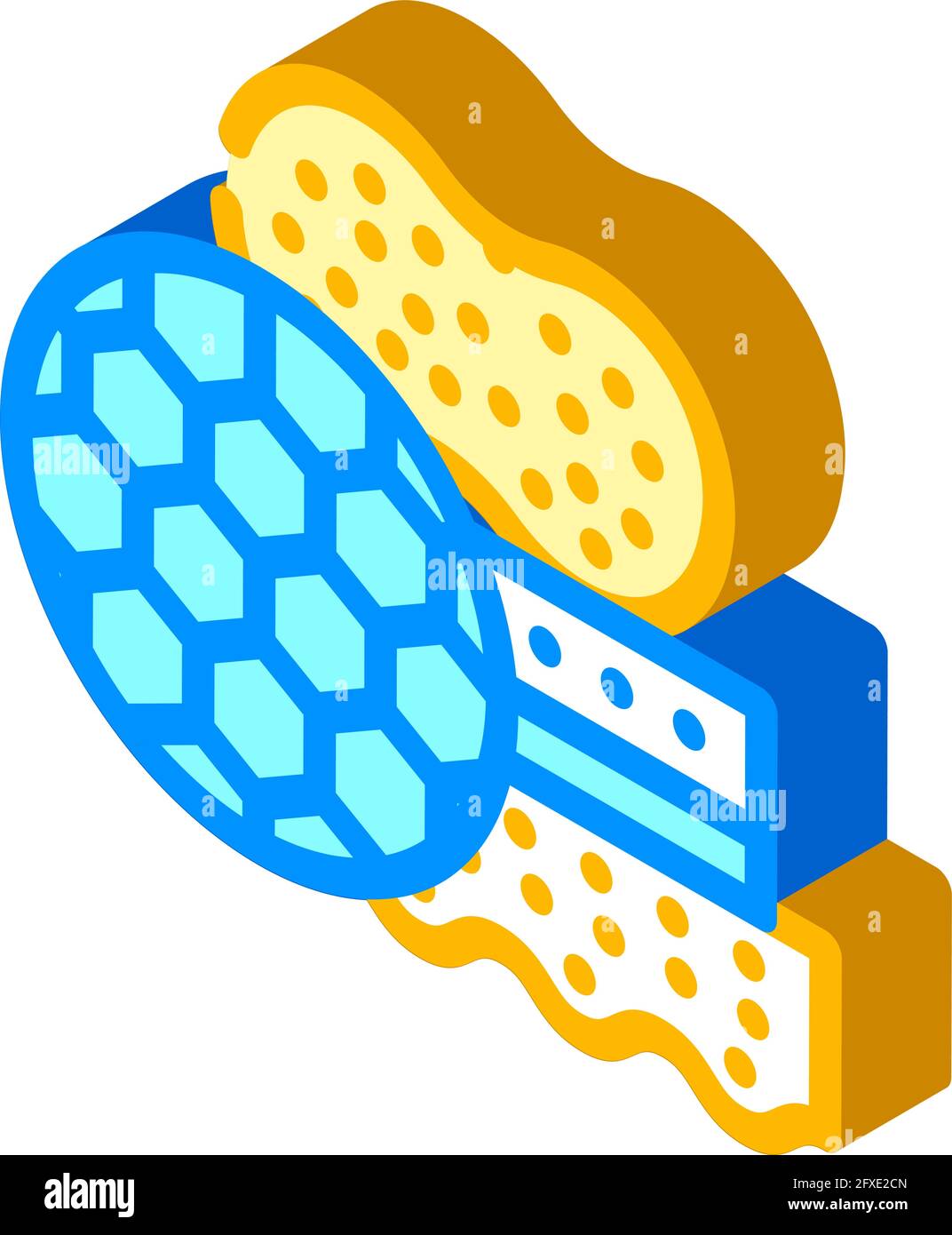 different sponges for car polishing isometric icon vector illustration ...