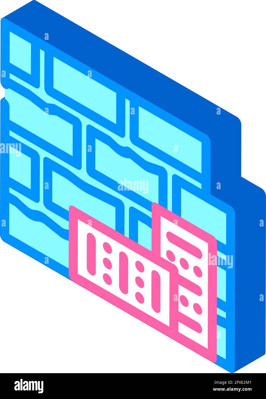 brick building material isometric icon vector illustration Stock Vector ...