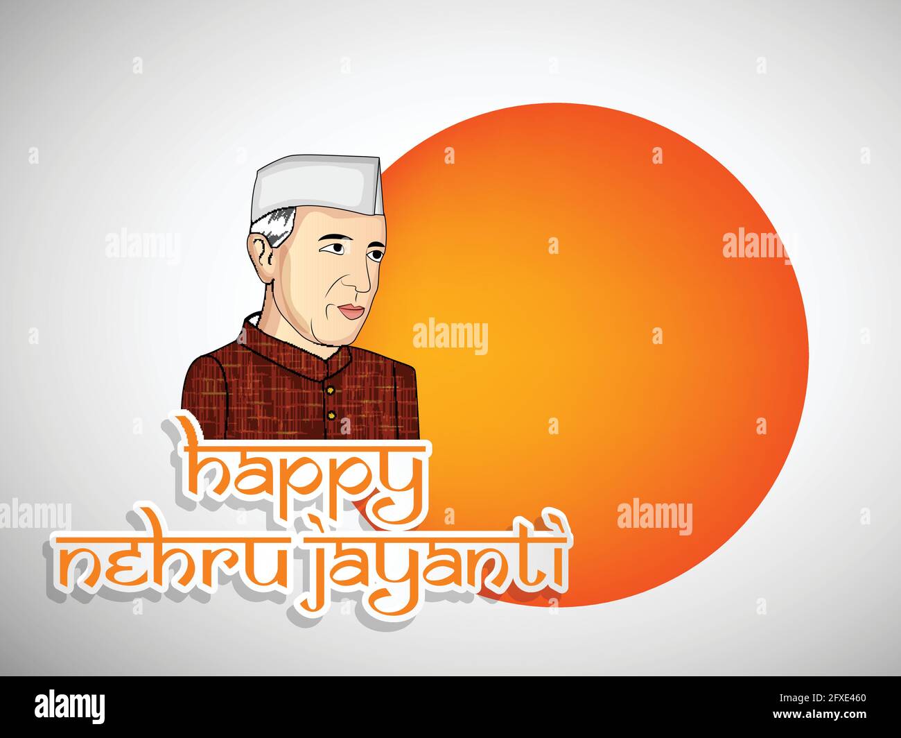 Jawaharlal Nehru Jayanti Stock Vector