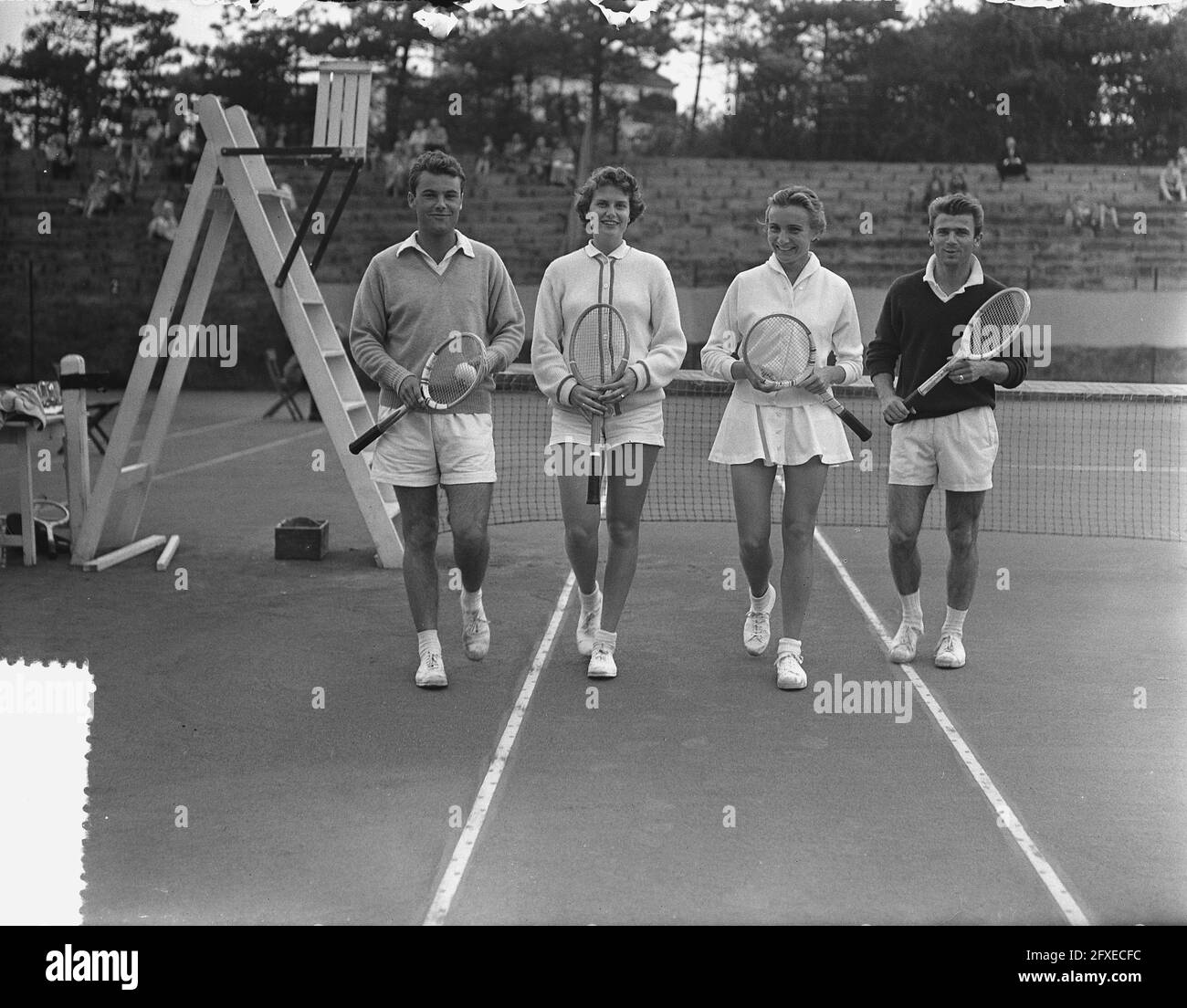 Tennis Netherlands against Germany Noordwijk, mixed doubles, August 13,  1955, TENNIS, The Netherlands, 20th century press agency photo, news to  remember, documentary, historic photography 1945-1990, visual stories,  human history of the Twentieth