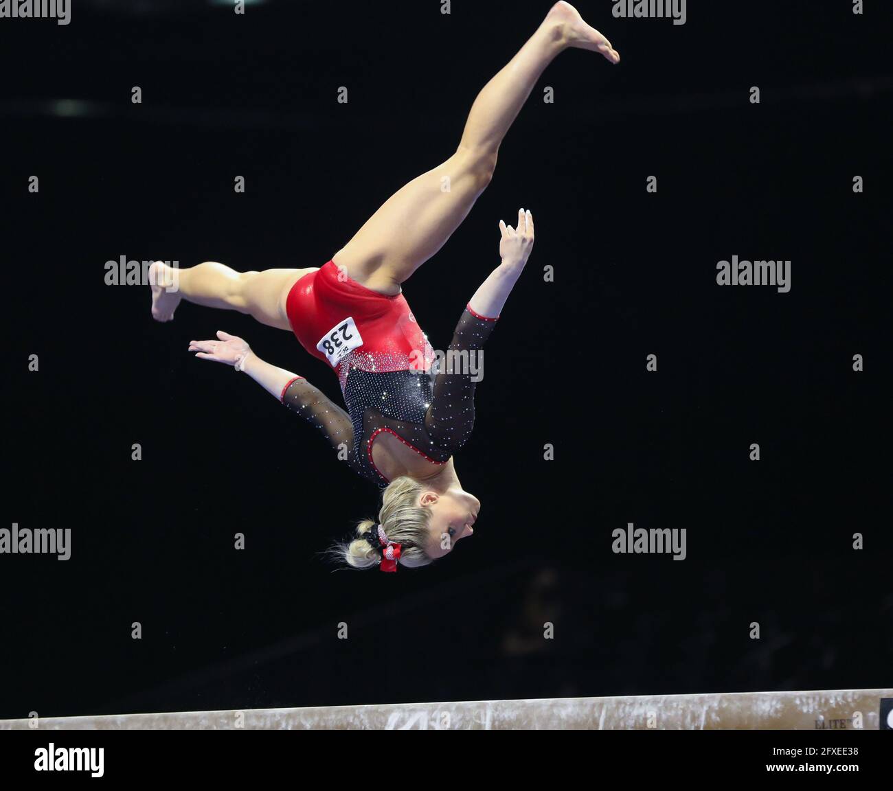 May 22, 2021: MyKayla Skinner performs on the balance beam during the 2021 GK U.S. Classic at the Indiana Convention Center in Indianapolis, IN. Kyle Okita/CSM Stock Photo