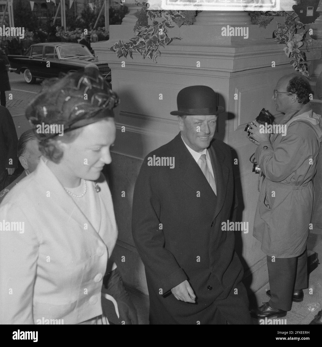 King Olav greeted by Princess Irene, May 1, 1962, The Netherlands, 20th ...