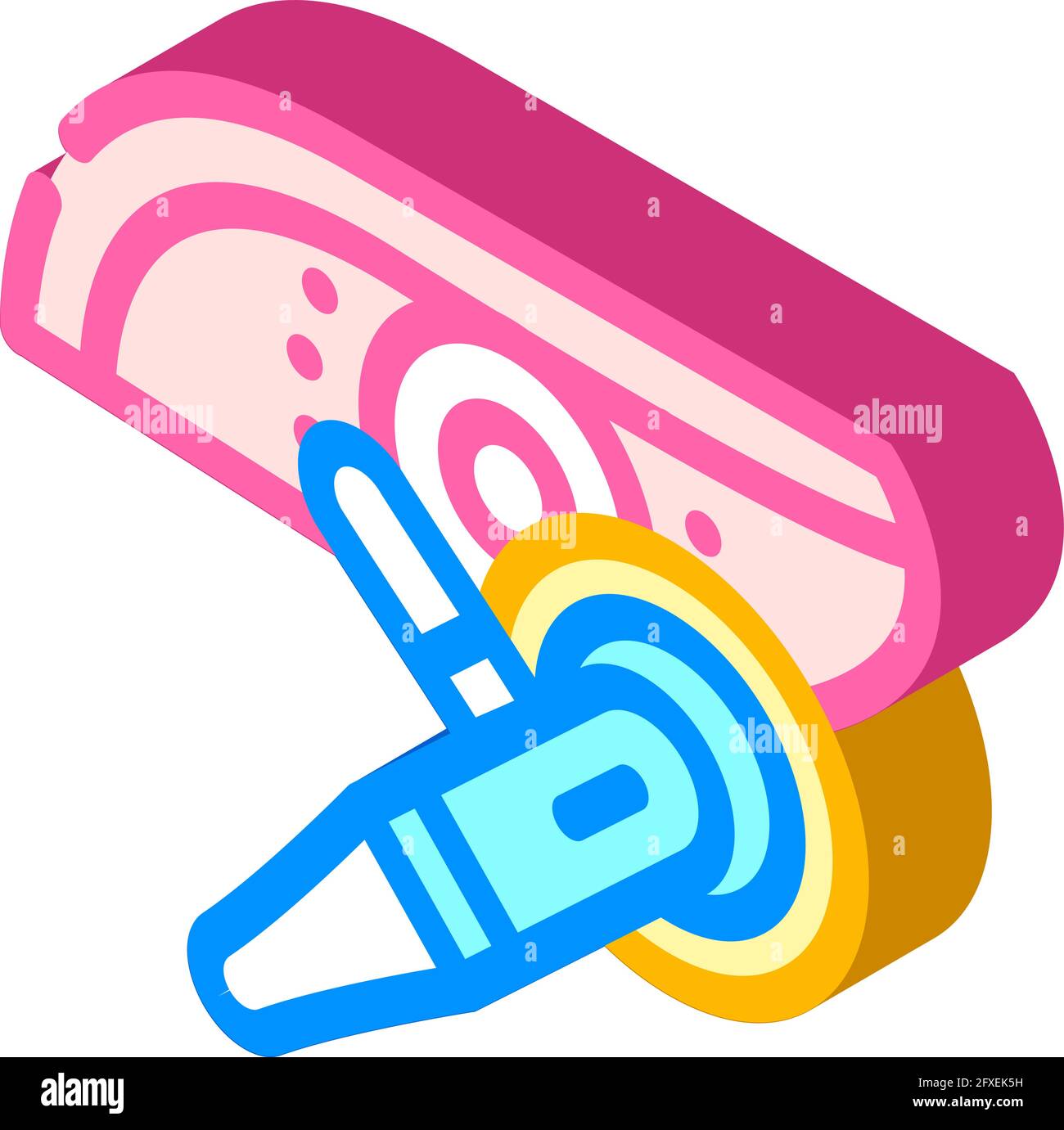 headlight car polishing isometric icon vector illustration Stock Vector ...
